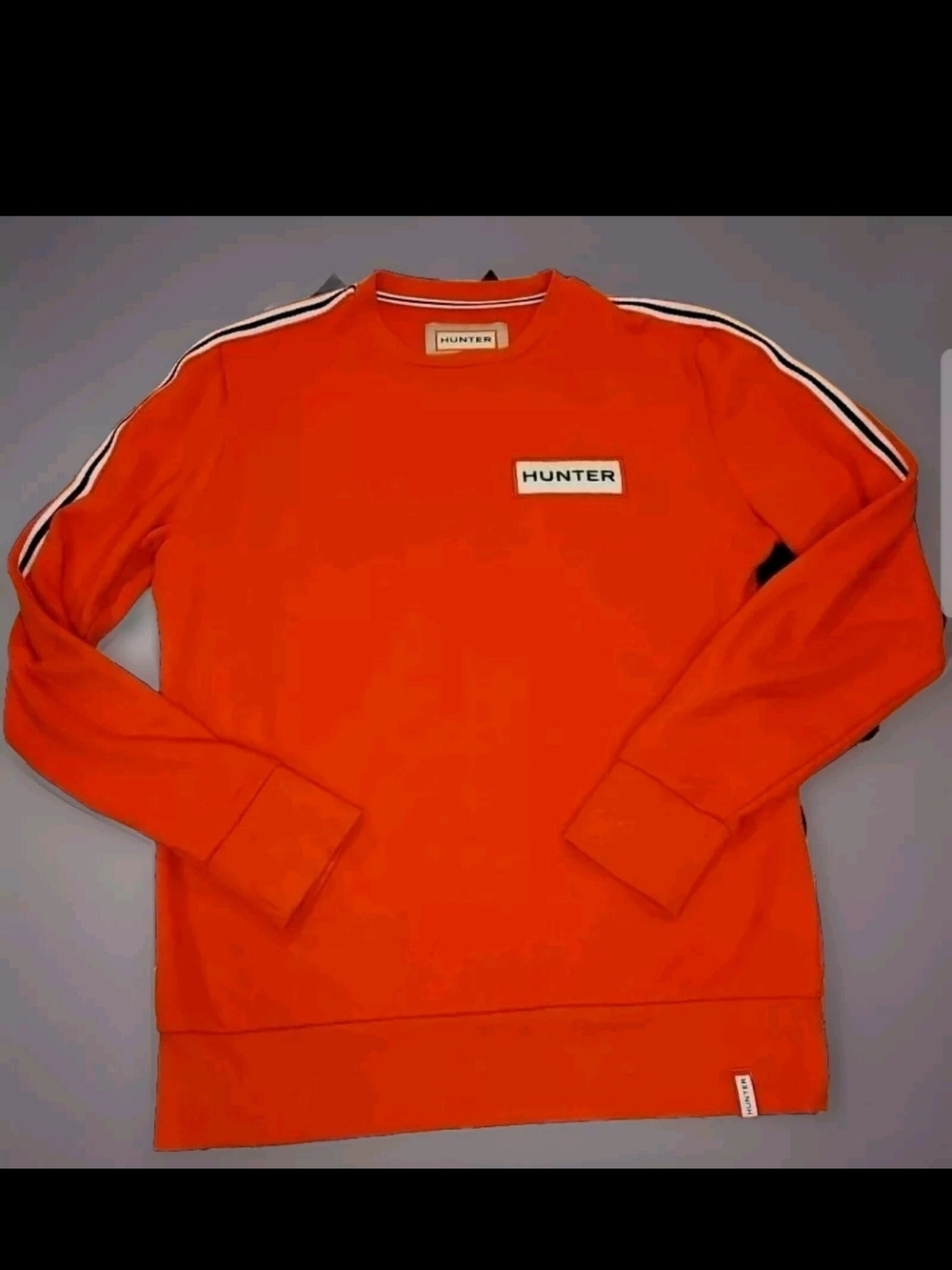 Hunter Originals Orange Crew Neck Sweater Mens Medium Midweight